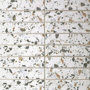 Мозаика Terrazzo Color керамогранит 28х29.5 см матовая чип 32.5х145 мм, бежевый, белый, серый