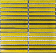Мозаика PP20145-09 керамика 29.6х29.9 см глянцевая чип 20х145 мм, желтый