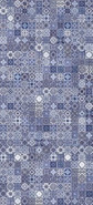 Настенная плитка HAG041 Hammam облицовочная рельеф голубой (HAG041D) 20x44 керамическая