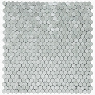 Мозаика Marble Mosaic Gravity Aluminium 3D Hexagon Metal алюминий 29.6х30.5 см чип 8х14 мм, серебро-silver