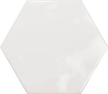 Настенная плитка Hex White Glossy 15x17,3 глянцевая керамическая