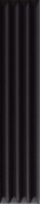Настенная плитка Up Cannettato Black Matte 5х25 La Fabbrica матовая, рельефная (структурированная) керамическая 192122