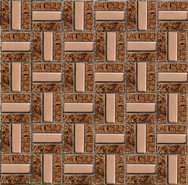 Мозаика MS-619 стекло+металл 30х30 см глянцевая чип 15х48 мм, коричневый, розовый