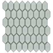 Мозаика Marble Mosaic Rombi White стекло 30.3х33 см глянцевая чип 35x48 мм, белый