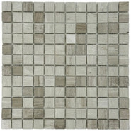 Мозаика Marble Mosaic Wood Grain Mat камень 30х30 см матовая чип 23х23 мм, серый