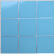 Мозаика AquaViva C3477 глянцевая голубая керамика 30х30 см чип 95х95 мм, 017400