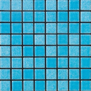Мозаика Anthologhia Hibiscus керамика 30х30 см Appiani полуглянцевая чип 25х25 мм, голубой MOS 7018