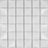 Мозаика KKV50-1R керамика 30.6х30.6 см глянцевая чип 48x48 мм, белый