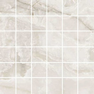 Мозаика Onyx and More White Onyx Satin Mos.30х30 см керамогранит Casa Dolce Casa сатинированная чип 50х50 мм, белый, серый 767646