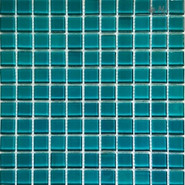 Мозаика S-469 стекло 30х30 см глянцевая чип 25х25 мм, бирюзовый