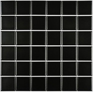 Мозаика Manila Black 306х306 керамогранит матовая чип 48х48 мм, черный
