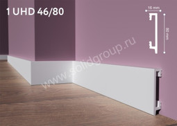 Solid плинтус напольный 1 UHD 46/80 16х80х2000 под покраску ударопрочный полистирол