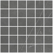 Мозаика Allure Mosaic 55 Anthracite Soft 30x30 керамогранит Living Ceramics матовая чип 55х55 мм, черный LV11137