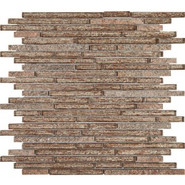 Мозаика NZ001 стекло+камень 30x30 см глянцевая, бронза