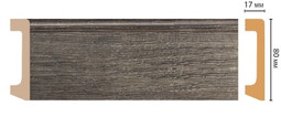 Плинтус напольный D235-86 ДМ Decomaster (80х17х2400 мм)