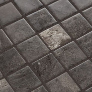 Мозаика Ezarri Phyllite 50 Safe стекло 36.5х36.5 см матовая, антислип чип 50х50 мм, коричневый