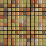 Мозаика Mix Standard Natura 3 керамика 30х30 см Appiani матовая чип 25х25 мм, бежевый, зеленый, коричневый, оранжевый XNAT 703