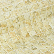 Мозаика Ezarri Sandstone стекло 31.3х49.5 см матовая чип 25х25 мм, желтый