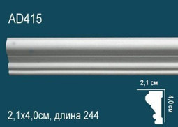 Молдинг Гладкий AD415 (100) Перфект полиуретан