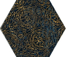 Декор Urban Colours Blue Inserto Szklane Heksagon A Paradyz Ceramika 412481 17.1x19.8 глянцевый керамический