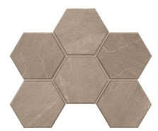 Мозаика GB02 Hexagon 25x28,5 керамогранит матовая, серый