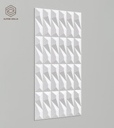Стеновая декоративная панель Geometrium ECOGR0206W Alpine Walls под покраску 1200х600х25 мм