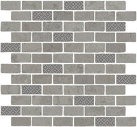 Мозаика MBD011 Про Лаймстоун Антика 3 Мозаичный Серый матовый керамогранит 30x32 см Kerama Marazzi