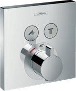 Термостатический смеситель Hansgrohe ShowerSelect для душа на 2 потребителя (внешняя часть)