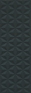 Настенная плитка 12121R Диагональ Черный структура обрезной 25х75 Kerama Marazzi матовая, керамическая
