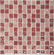 Мозаика S-812 стекло 29.8х29.8 см глянцевая чип 23х23 мм, розовый