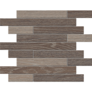Мозаика KW03/KW02 Muretto 30x35 структурированная керамогранит Estima Kraft Wood, коричневый, 70435