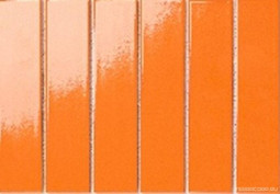 Мозаика Porcelain mosaic Mosaic 4.5x19.5 Y45P737 Оранжевая глянцевая керамогранит 19.5х28.8 см чип 45х195 мм