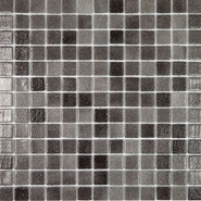 Мозаика Togama 218 стекло 34х34 см глянцевая чип 25х25 мм, серый, черный