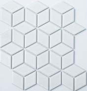 Мозаика P-501 керамика 26.6х30.5 см глянцевая чип 48х48 мм, белый