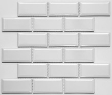 Мозаика PR 4595-31 керамика 29.1х29.5 см глянцевая чип 45х95 мм, белый