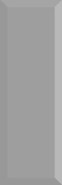 Настенная плитка Monocolor Biselado Brillo Plata 10x30 глянцевая керамическая