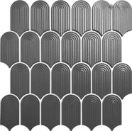 Мозаика R-348 керамика матовая 28.8x29.8 см NSmosaic Rustic Series чип 45х86 мм, черный