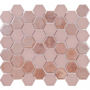 Мозаика Togama Sixties Pink 6 стекло 33х29.8 см глянцевая/матовая чип 50х44 мм, розовый