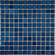Мозаика PW2323-26 керамика 30х30 см глянцевая чип 23х23 мм, синий