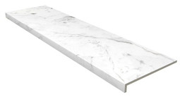 Ступень фронтальная Marble Anti-Slip Rect. Carrara Blanco 31,5х119,7 керамогранит антискользящая (grip) 00000039388