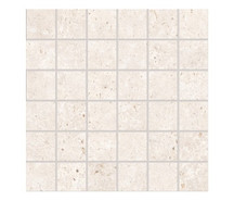 Мозаика Supergres Astrum White Cross Cut Mosaico 30x30 керамогранит матовая чип 48х48 мм, бежевый, белый WEAM