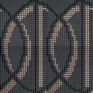 Мозаика Grac001  керамика 30х30 см Appiani Allure матовая чип 12х12 мм, бежевый, серый, черный