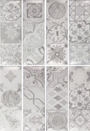 Настенная плитка Monopole Antique gris brillo bisel 10x30 (1,02), глянцевая керамическая
