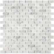 Мозаика SBW12308P камень 29x30.5 см полированная чип 15x30 мм, белый