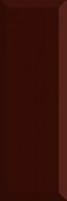 Настенная плитка Monocolor Biselado Brillo Marron 10x30 глянцевая керамическая