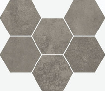 Декор Tерравива Дарк мозаика гексагон/Terraviva dark mosaico hexagon 29x29 матовый керамогранит