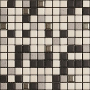 Мозаика Mix Standard Urban Hitech 3 керамика 30х30 см Appiani матовая чип 25х25 мм, бежевый, коричневый XUHT 703