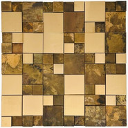 Мозаика Marble Mosaic Metal Bronze 30.5х30.5 см 3D чип 50x50/25x25 мм, bronze-бронза
