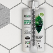 Эпоксидная двухкомпонентная затирка для плиточных швов Demex, глянцевая, королевский серый DGE-005