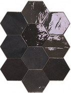 Настенная плитка Zellige Hexa Graphite (122087) 10,8х12,4 Wow глянцевая керамическая